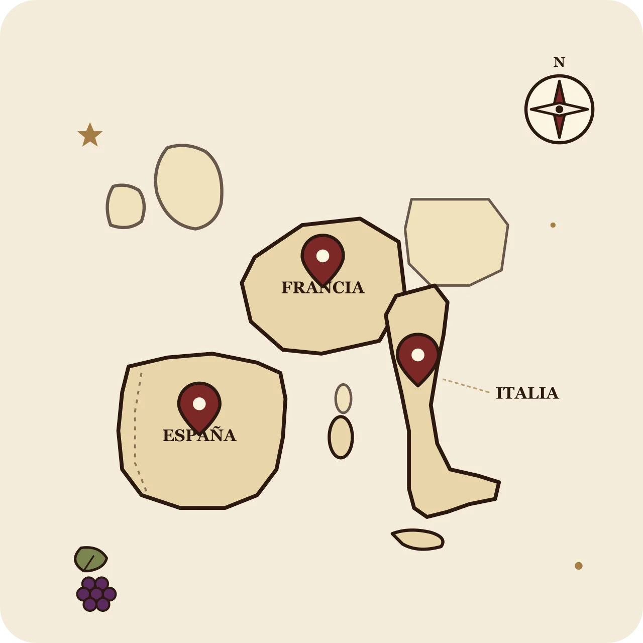 Ilustración de una cata temática de vino