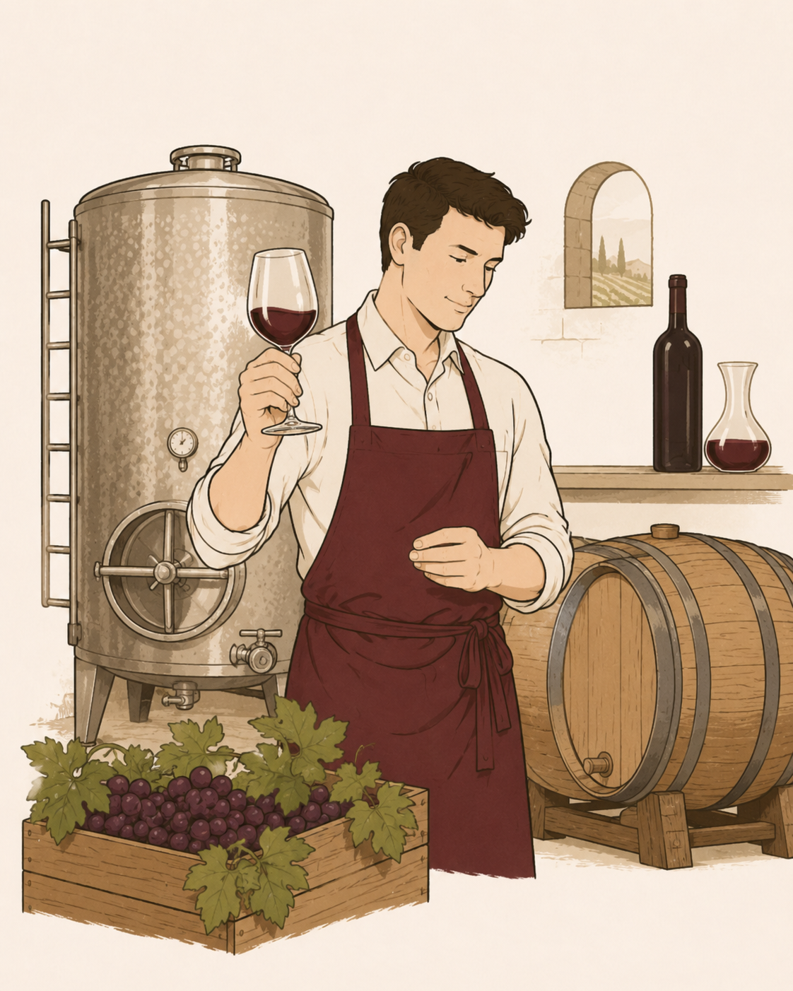 Los que elaboran el vino
